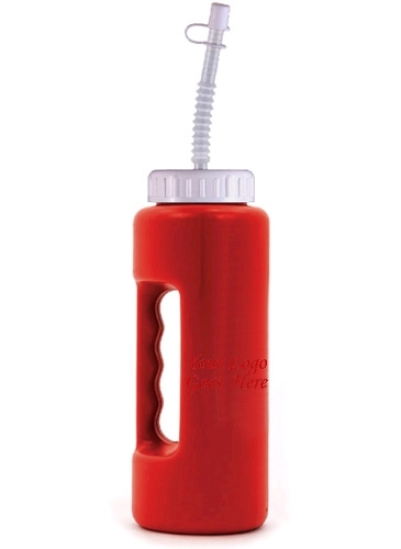 32 oz Grip Bottle with Flexible Straw