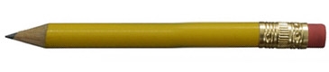 Round Golf Pencil with Erasers