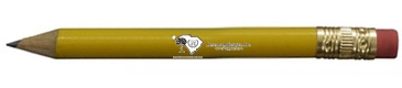 Round Golf Pencil with Erasers