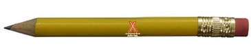 Round Golf Pencil with Erasers