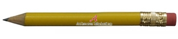 Round Golf Pencil with Erasers