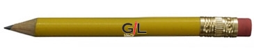 Round Golf Pencil with Erasers