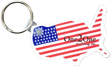 Usa Key Fob with Flag