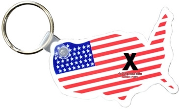 Usa Key Fob with Flag