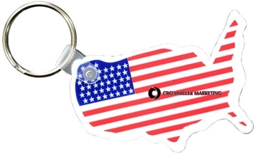 Usa Key Fob with Flag