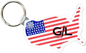 Usa Key Fob with Flag