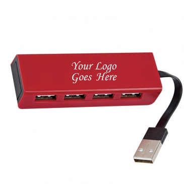 4-Port Traveler USB Hub With Phone Stand