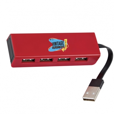 4-Port Traveler USB Hub With Phone Stand