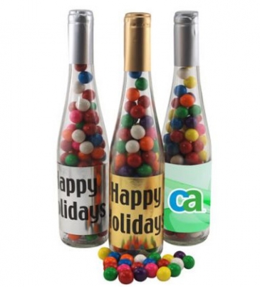 Champagne Bottle with Gumballs