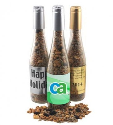 Champagne Bottle with Trail Mix