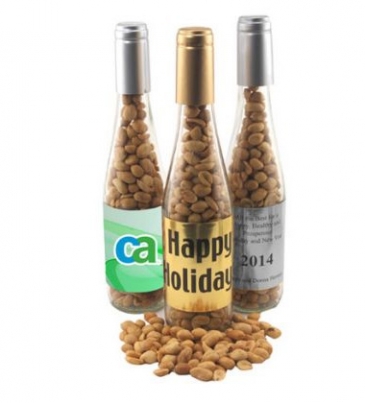 Champagne Bottle with Peanuts