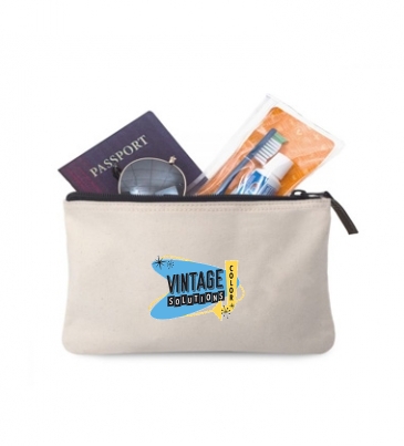 Avery Cotton Zippered Pouch