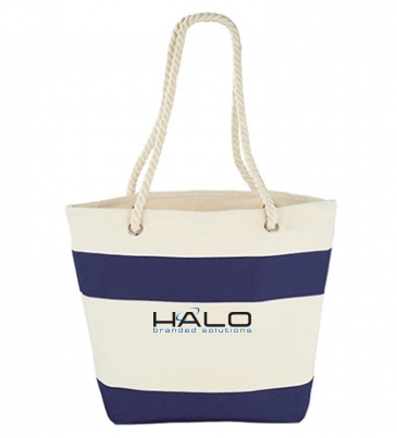 Capri Stripes 12oz Cotton Canvas Shopper Tote