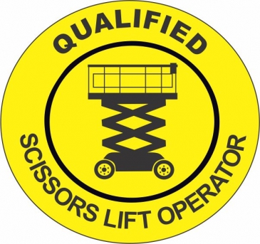 Scissors Lift Operator Sticker