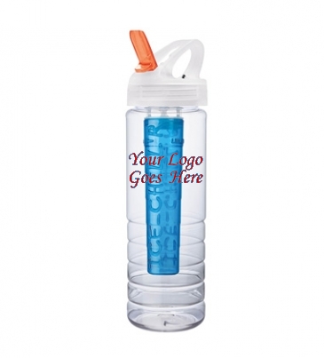 26 oz. PET Bottle with Flip Spout & Ice Stick