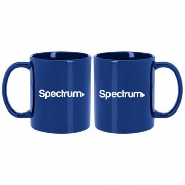Mug: Blue White Imprint
