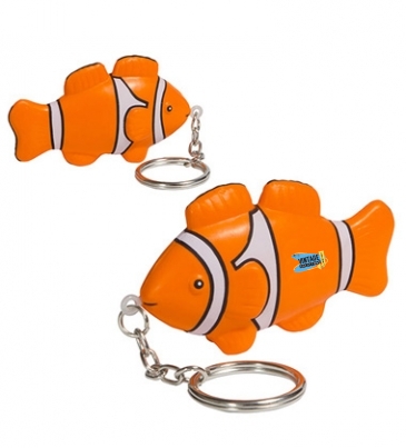Clown Fish Stress Reliever Key Chain