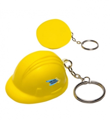 Hard Hat Stress Reliever Key Chain
