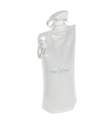 Flip Top Foldable Water Bottle with Carabiner