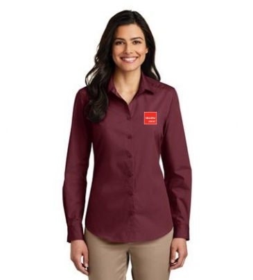 Port Authority® Ladies Long Sleeve Carefree Poplin Shirt