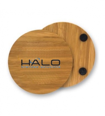 Individual Round Bamboo Coaster