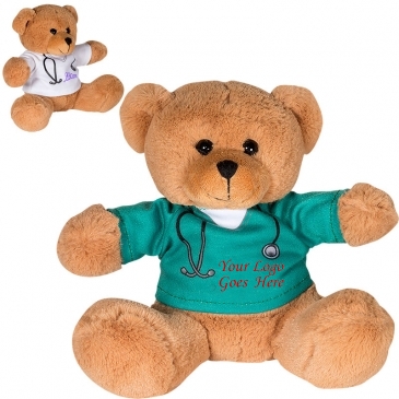 7" Doctor Or Nurse Plush Bear ( 50-Pack )