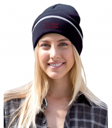 Edge Stripe Knit Beanie