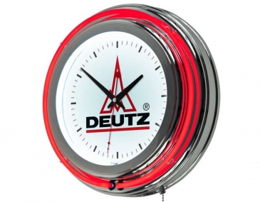 12 Hr Neon Red Wall Clock