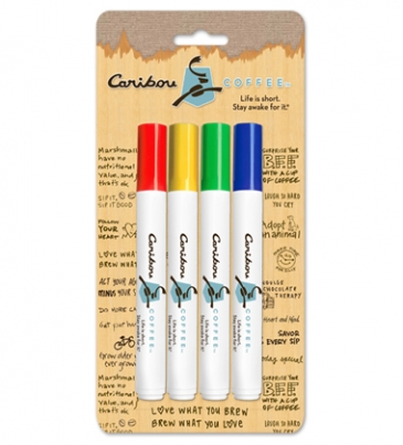 *Washable Markers with Custom Blister Card - USA Made - 4 Ct
