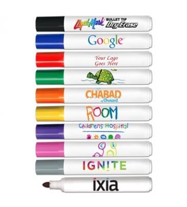 Bullet Tip Dry Erase Marker - USA Made- Full Color Decal