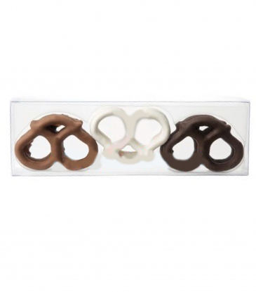 3 Ring Pretzel Acetate with Chocolate Trio of Pretzels