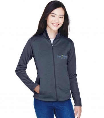 Ladies' Newbury Colorblock Mélange Fleece Full-Zip