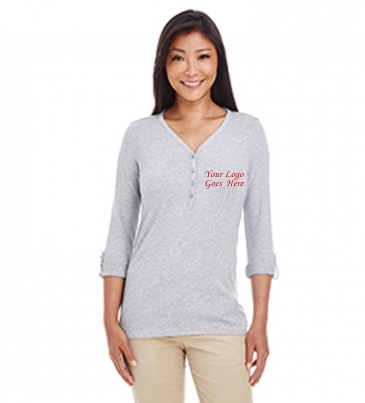 Devon & Jones Ladies' Perfect Fit™ Y-Placket Convertible Sleeve K
