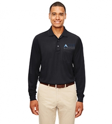Adult Pinnacle Performance Long-Sleeve Piqué Polo with Pocket