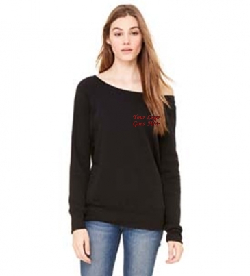 Bella + Canvas Ladies' Sponge Fleece Wide Neck Sweatshirt