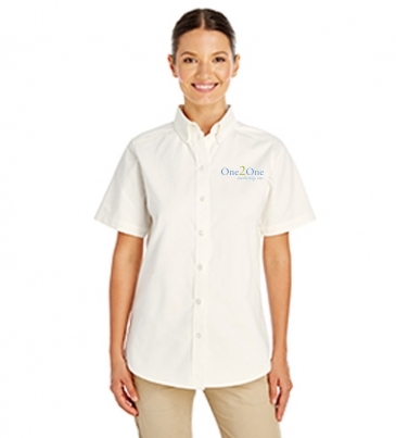Ladies' Foundation Short-Sleeve Twill Shirt
