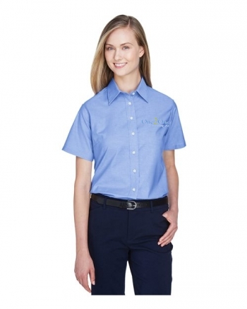 Women's Stain-Release Short Sleeve Oxford Shirt