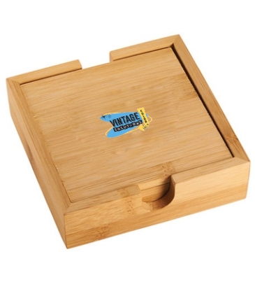 FSC® 100% Bamboo Coaster Set