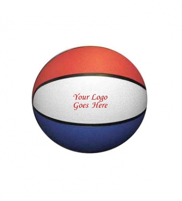 Rubber Basketballs - Red, White & Blue