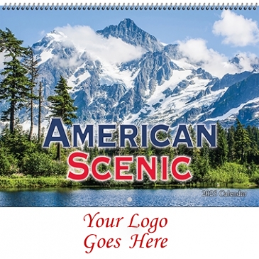American Scenic Wall Calendar - Spiral 2018