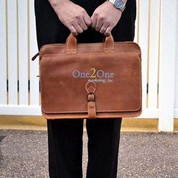 Texas Canyon Leather Briefcase