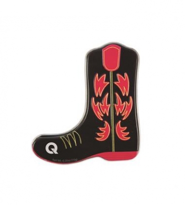 Black & Red Cowboy Boot-Shaped Mint Tin