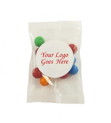 1oz. Goody Bags - Imprinted Mini Gumballs