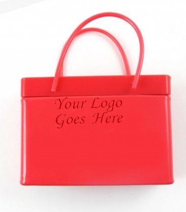 Dark Pink Shopping Bag Tin