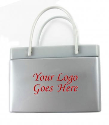 Silver Shopping Bag Tin