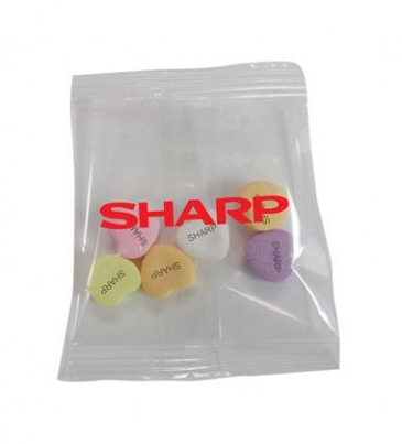1/2 oz. Snack Pack - Imprinted Conversation Hearts