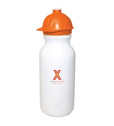 20oz. Value Cycle Bottle W/ Safety Helmet Push'nPull Cap