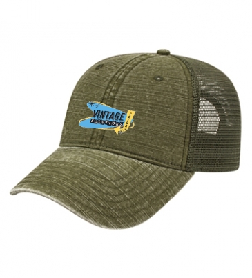 Enzyme Washed Slub Cotton Mesh Back Cap