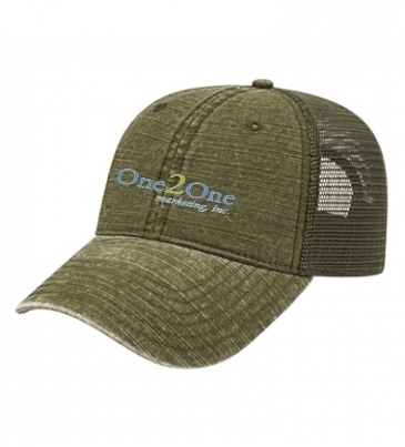 Enzyme Washed Slub Cotton Mesh Back Cap