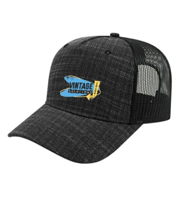 Five Panel Poly/Rayon with Mesh Back Cap